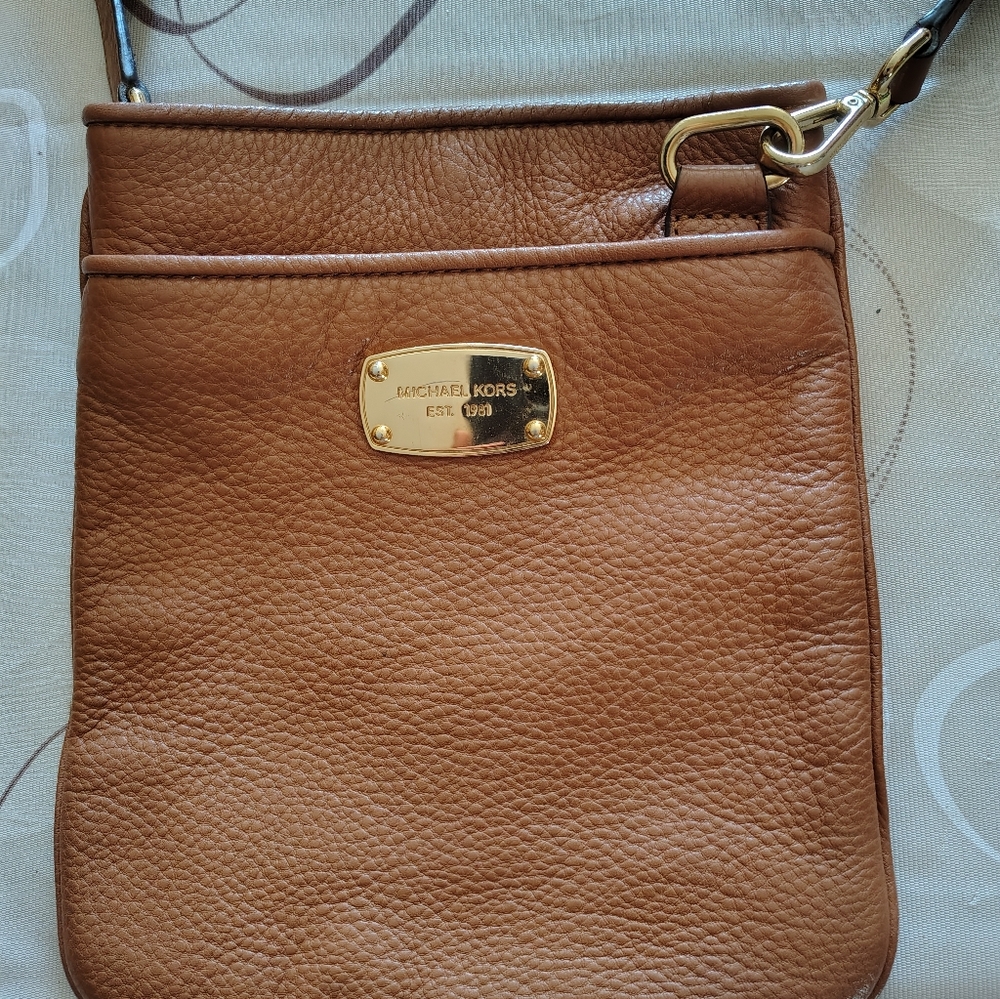 Michael Kors Tan Leather Crossbody Bag
